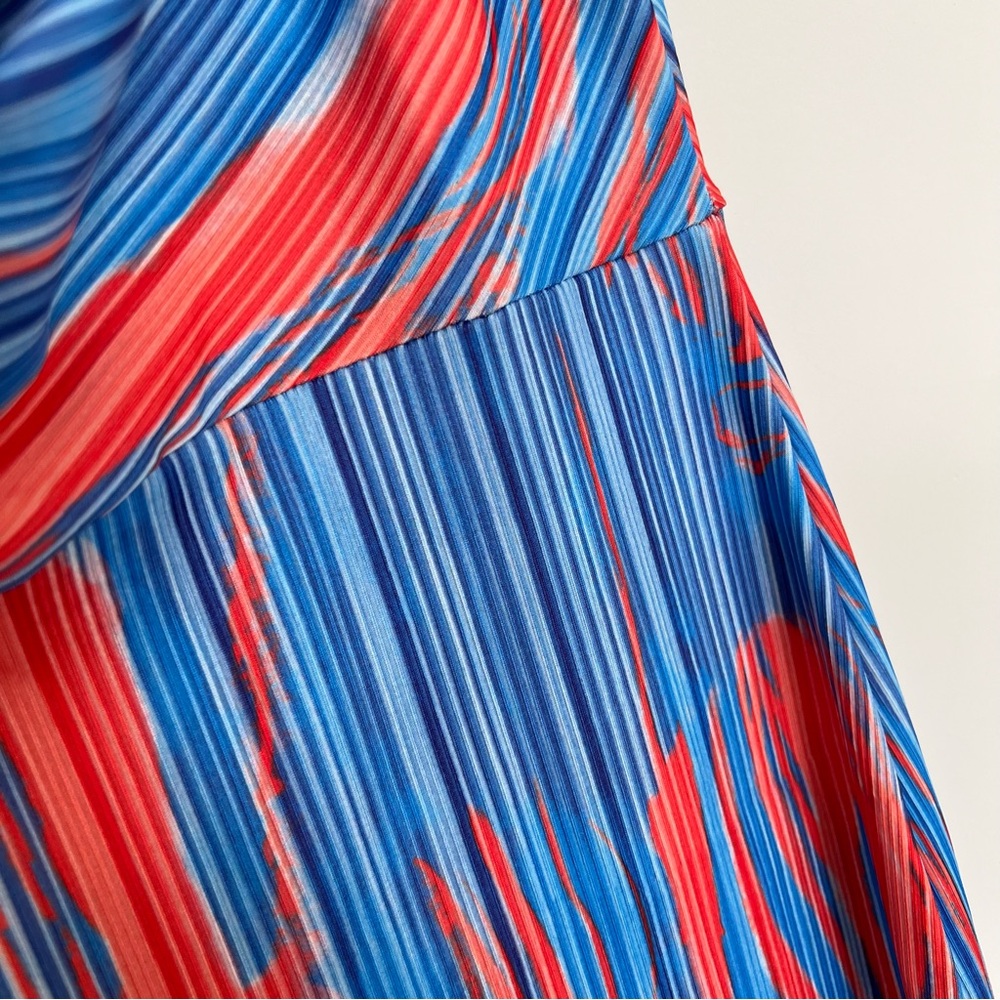 Commense Women's Flaming Passions Cowl Neck Long Dress Blue Size Medium Maxi - Picture 7 of 11